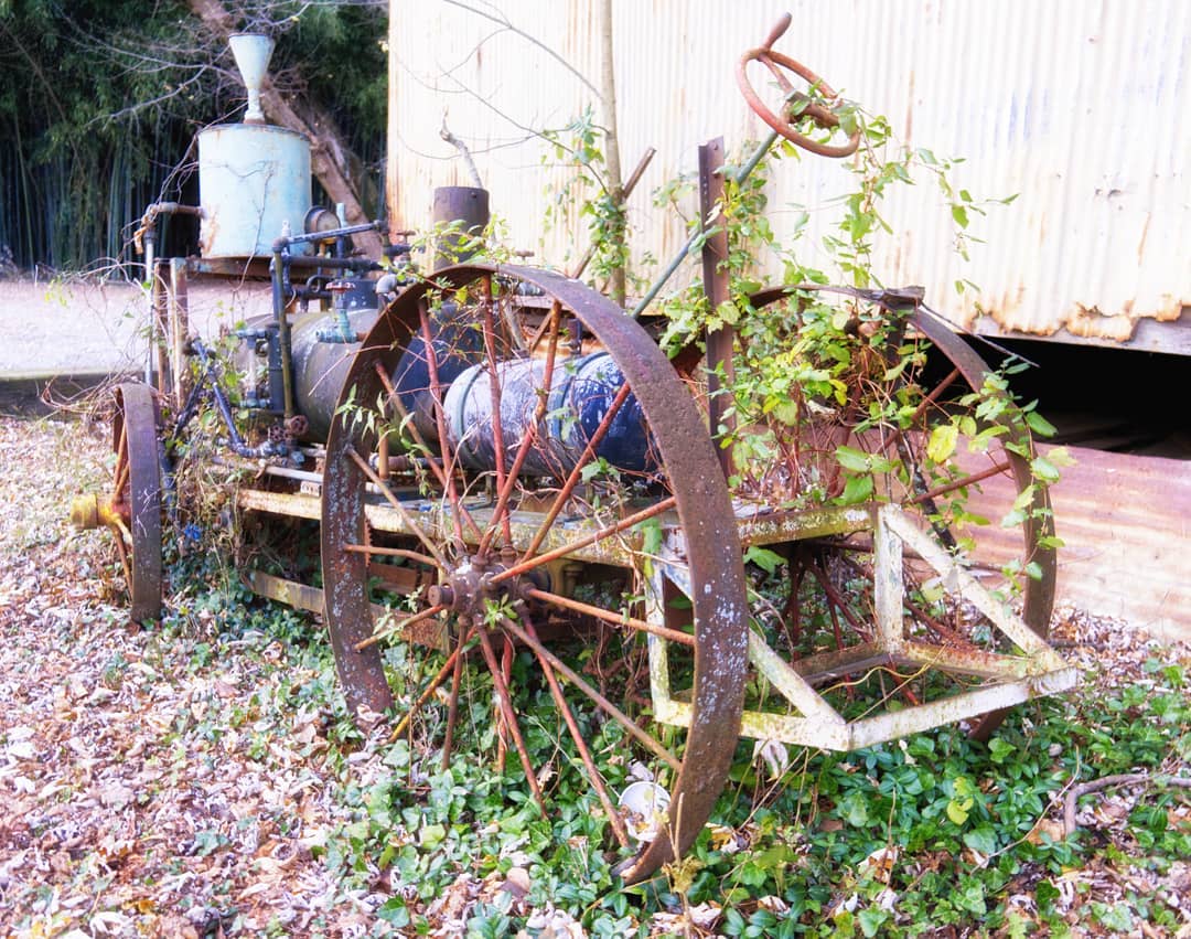 Looks like some old handcrafted farm equipment